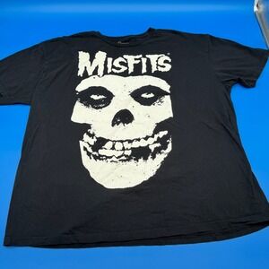 Misfits Skull Graphic T Shirt Mens 2XL 2XG 2TG Black Cotton Short Sleeve